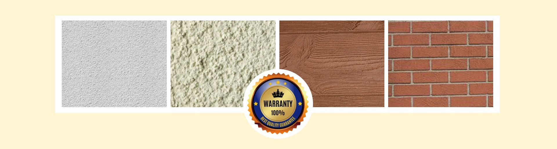 We offer several luxurious finishes: silicone render, scratch render, wood effect and brick effect