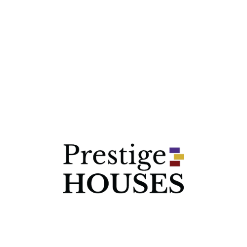 The logo for prestige houses is on a white background.