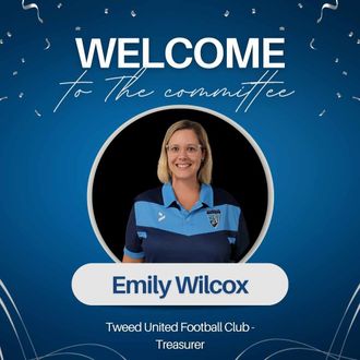 Emily Wilcox is a treasurer for tweed united football club