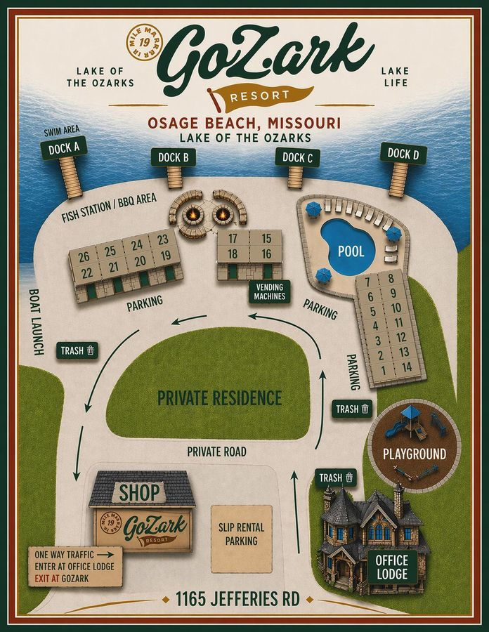 GoZark Resort map