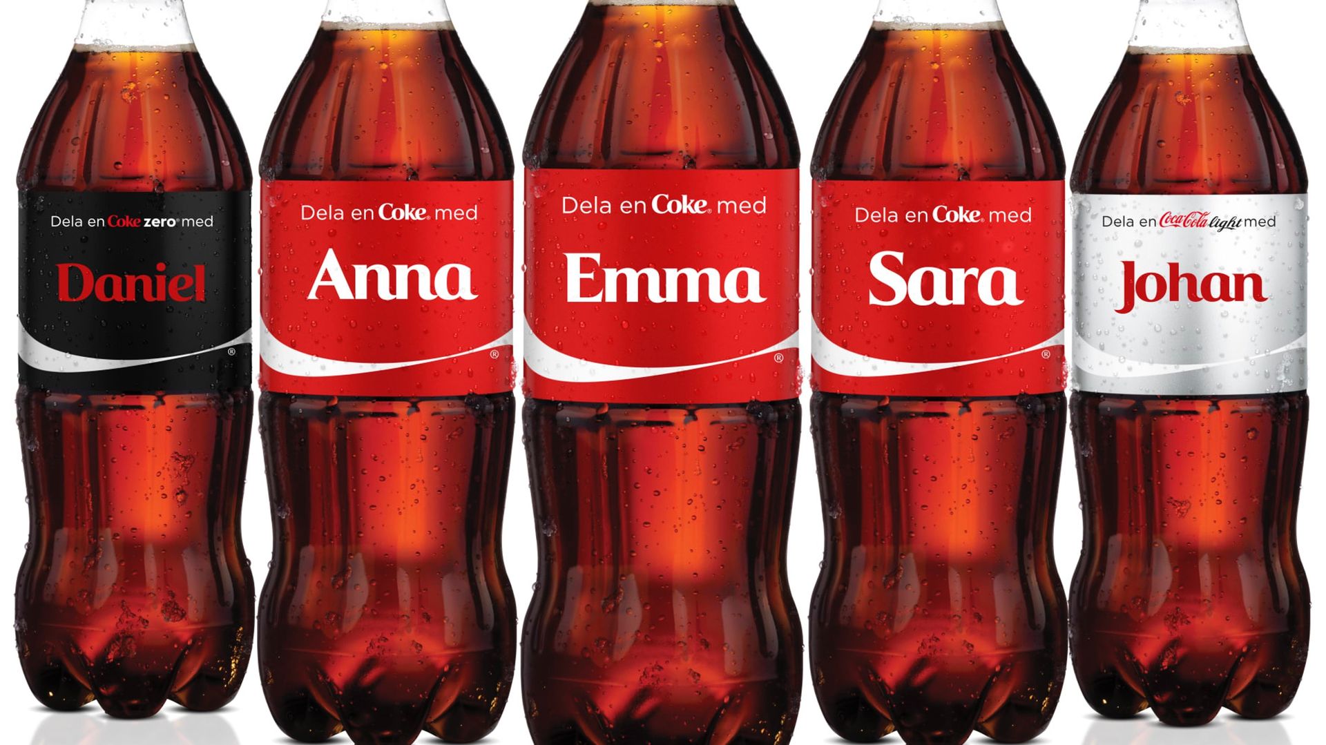 Millions of Swedes get their name on the Coca-Cola bottles