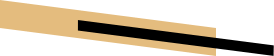 Black diagonal strip across a tan and white background with a thin black shadow line.