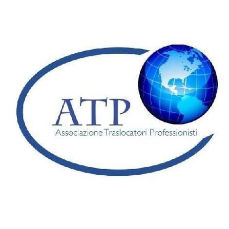ATP logo with blue globe and oval swoosh, labeled “Associazione Traslocatori Professionisti”