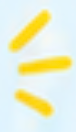 Three yellow brushstrokes on a white background