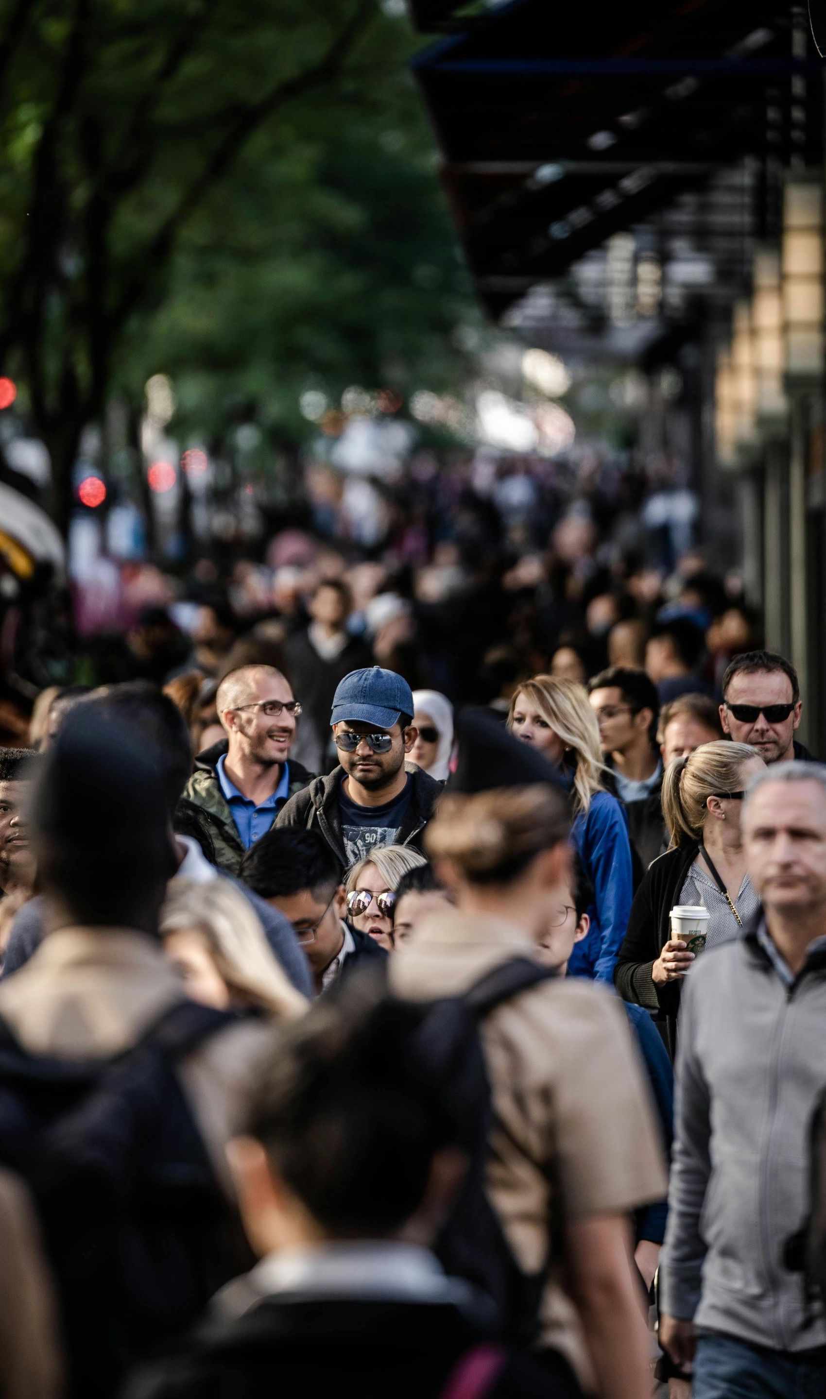 a crowd of people
