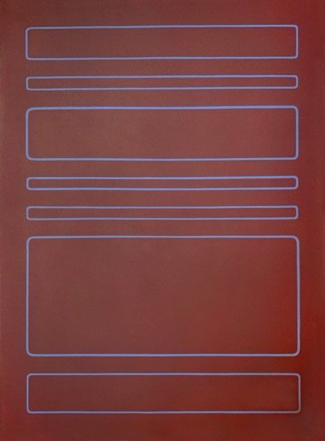 Fences, Blue on Red