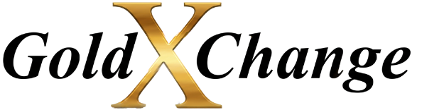 GoldXChange in Bonn GoldXChange-Logo mit schwarzer Kursivschrift und einem stilisierten goldenen X auf weißem Hintergrund