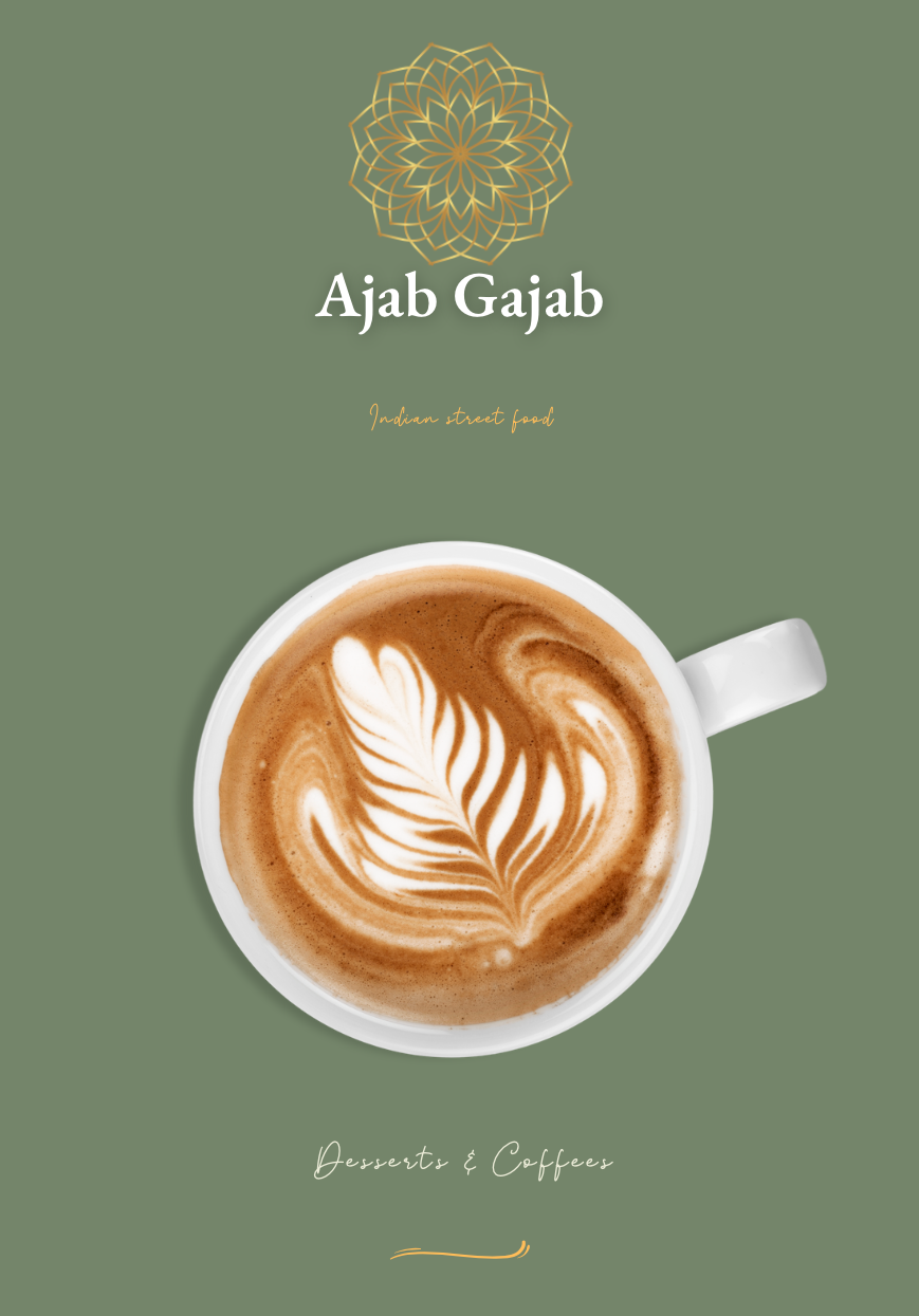 desserts and coffee menu