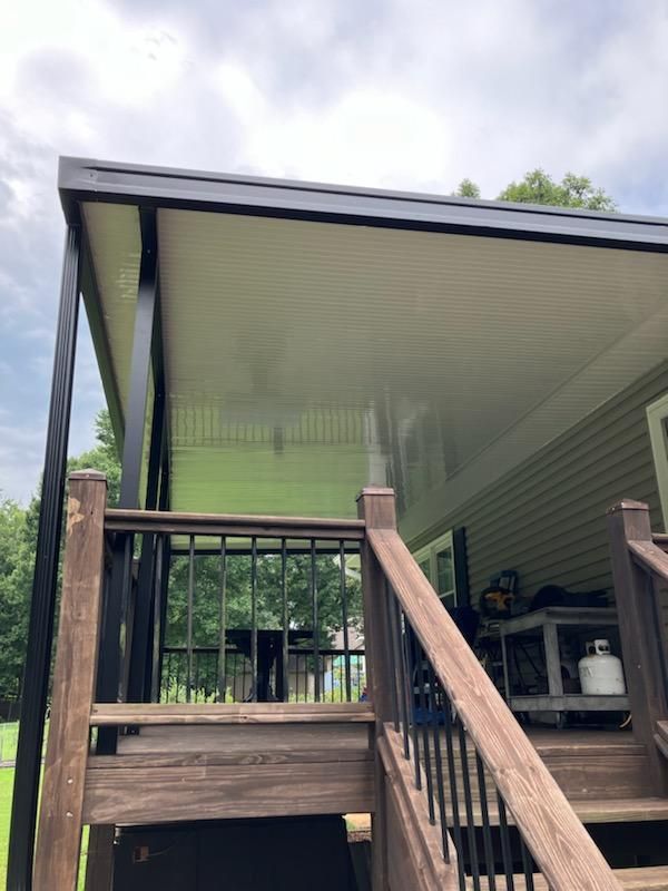Black Steel Patio Cover — Greenville, SC — Greenville Aluminum