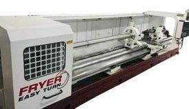 Fryer Easy Turn lathe machine in white and red.