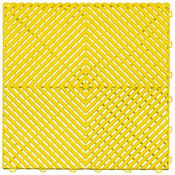 Citrus yellow color option for swisstrax garage floor tiles