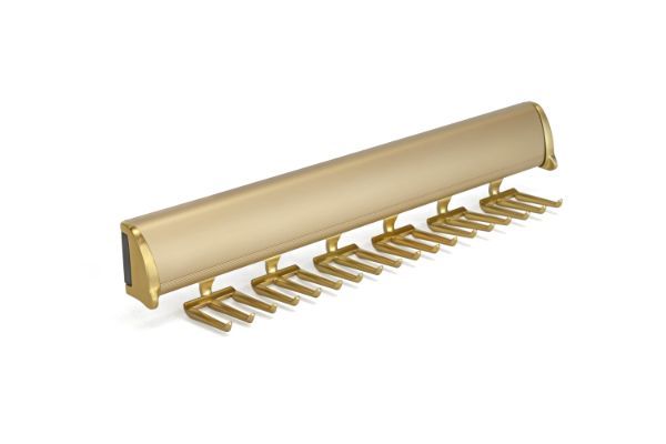 Matte Gold Color Option for Tie Rack Organizer