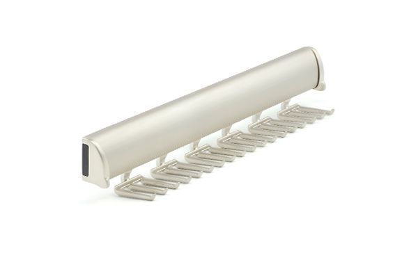 Matte Nickel Color Option for Tie Rack Organizer