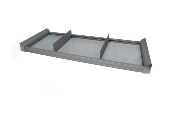 Graphite Color Option For Divided Shelf Organizer