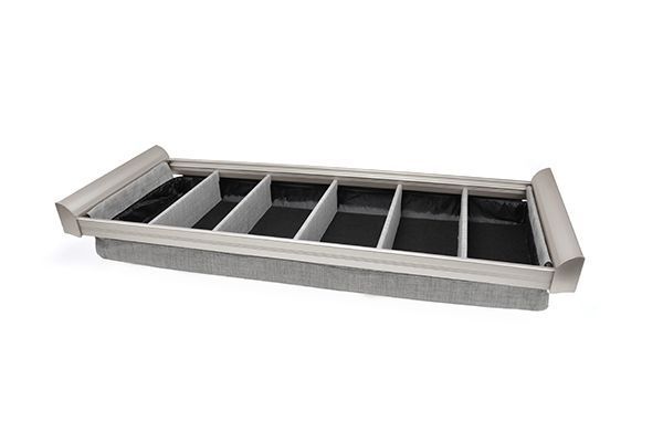 Matte Nickel Color Option For Lingerie Drawer Organizer