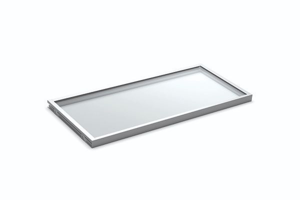 Matte Aluminum Color Option for LED Glass Shelf 14 Inch Depth 