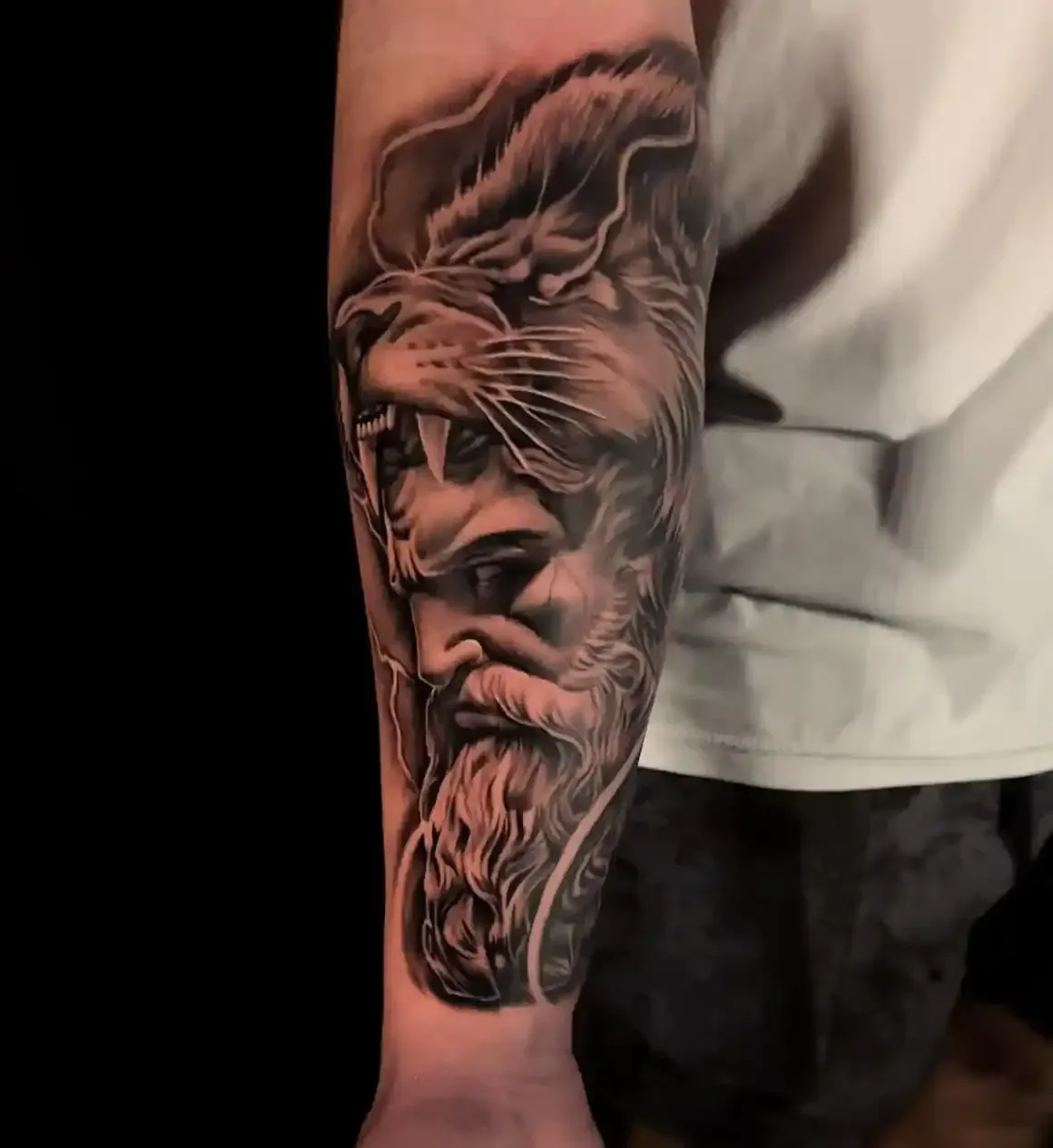 lion greek god tattoo by Igor
