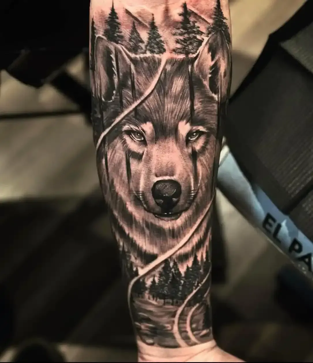 wolf portrait tattoo by Igor
