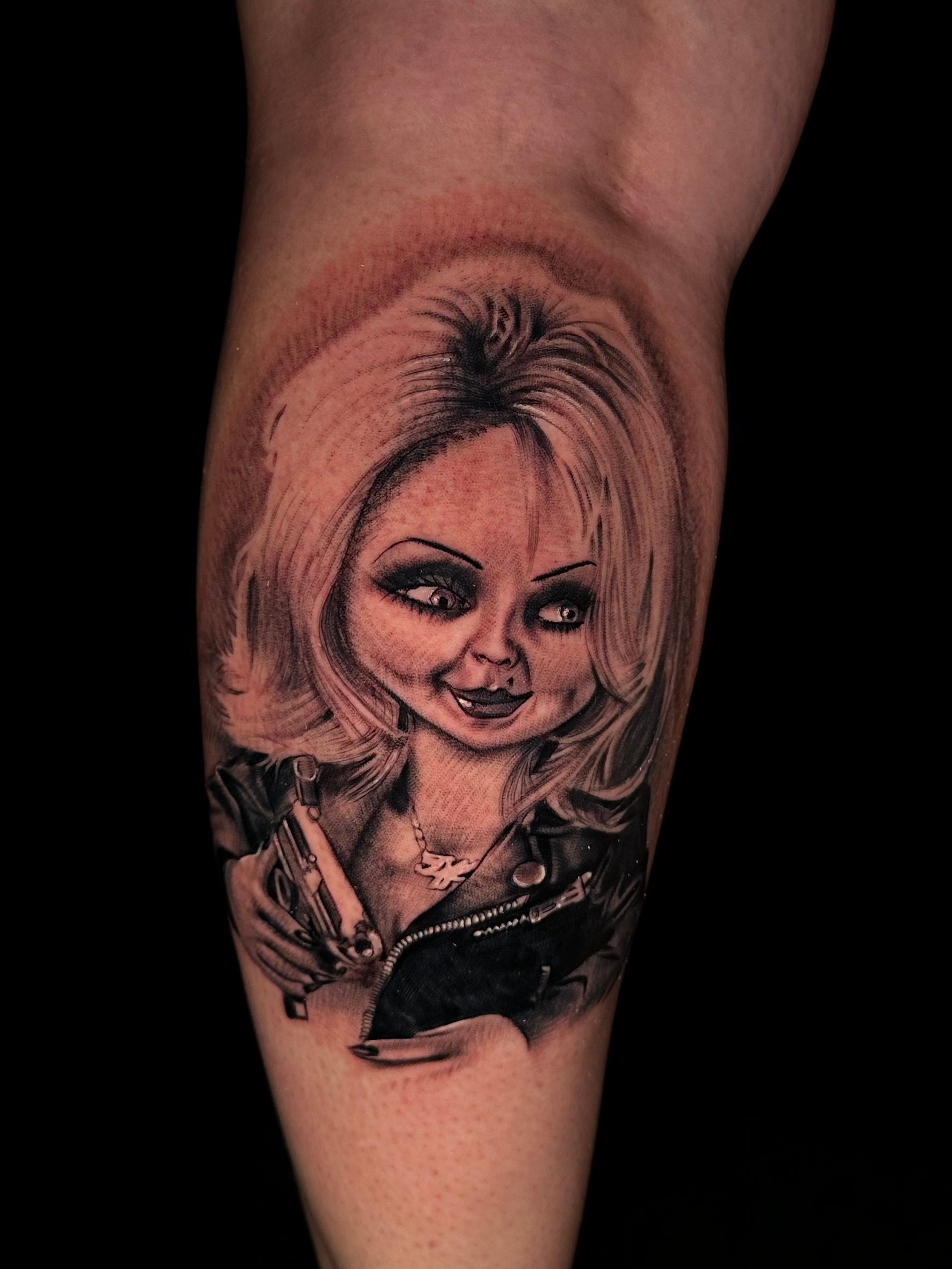 creepy clown tattoo by Littie 
