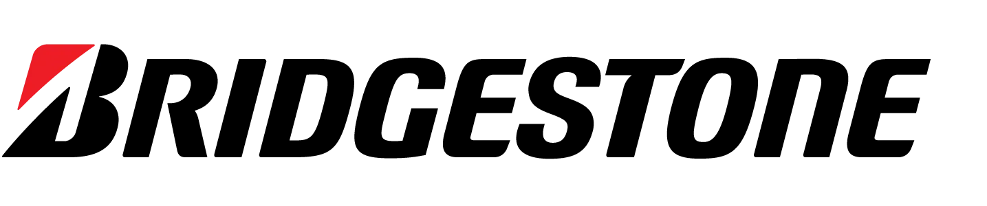 Bridgestone logo with a red and black stylized B.