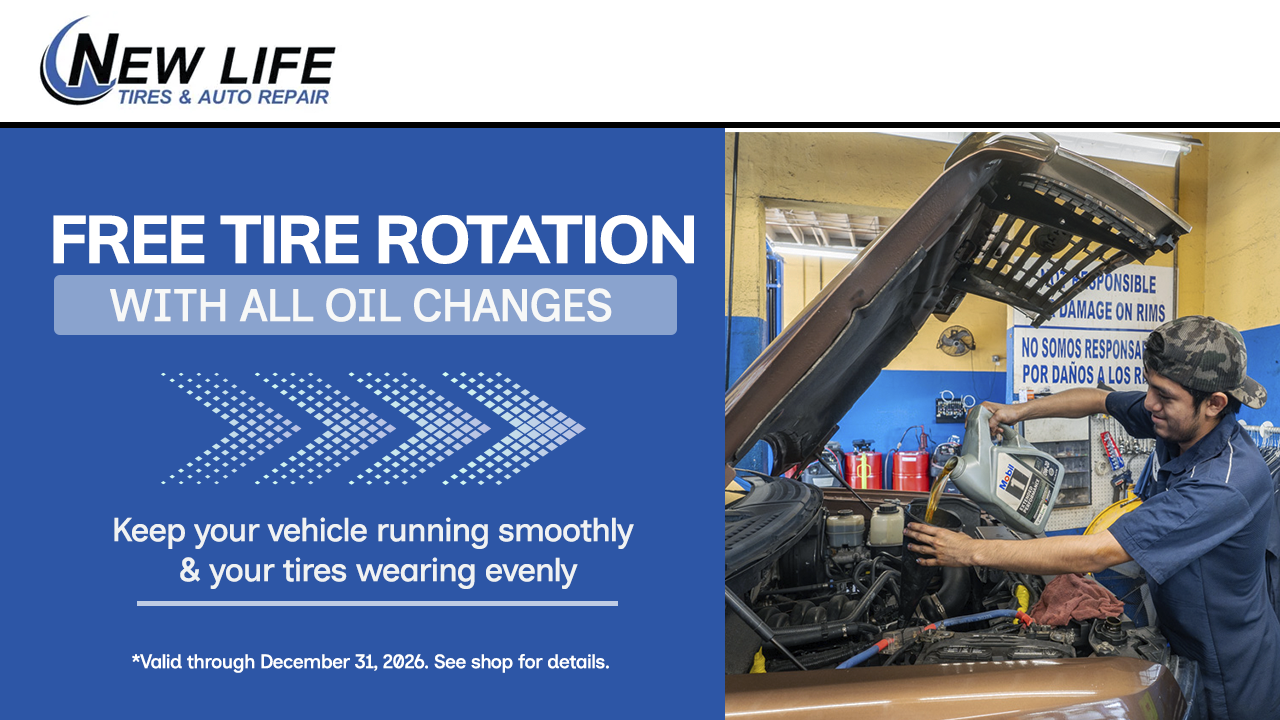 Blue auto shop ad: 