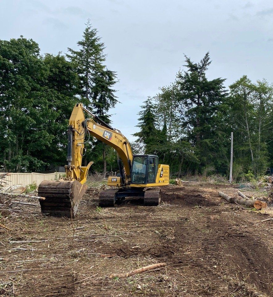 excavator lot grubbing