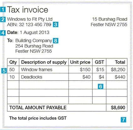 sample tax invoice