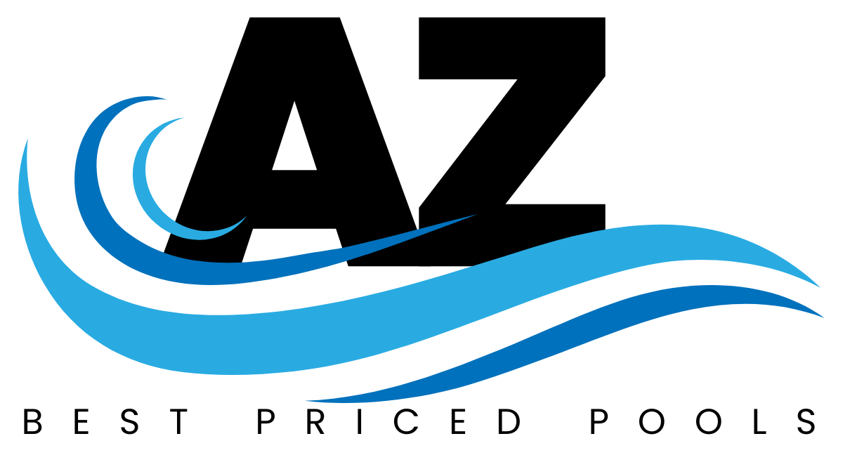 Logo for AZ Best Priced Pools: Black