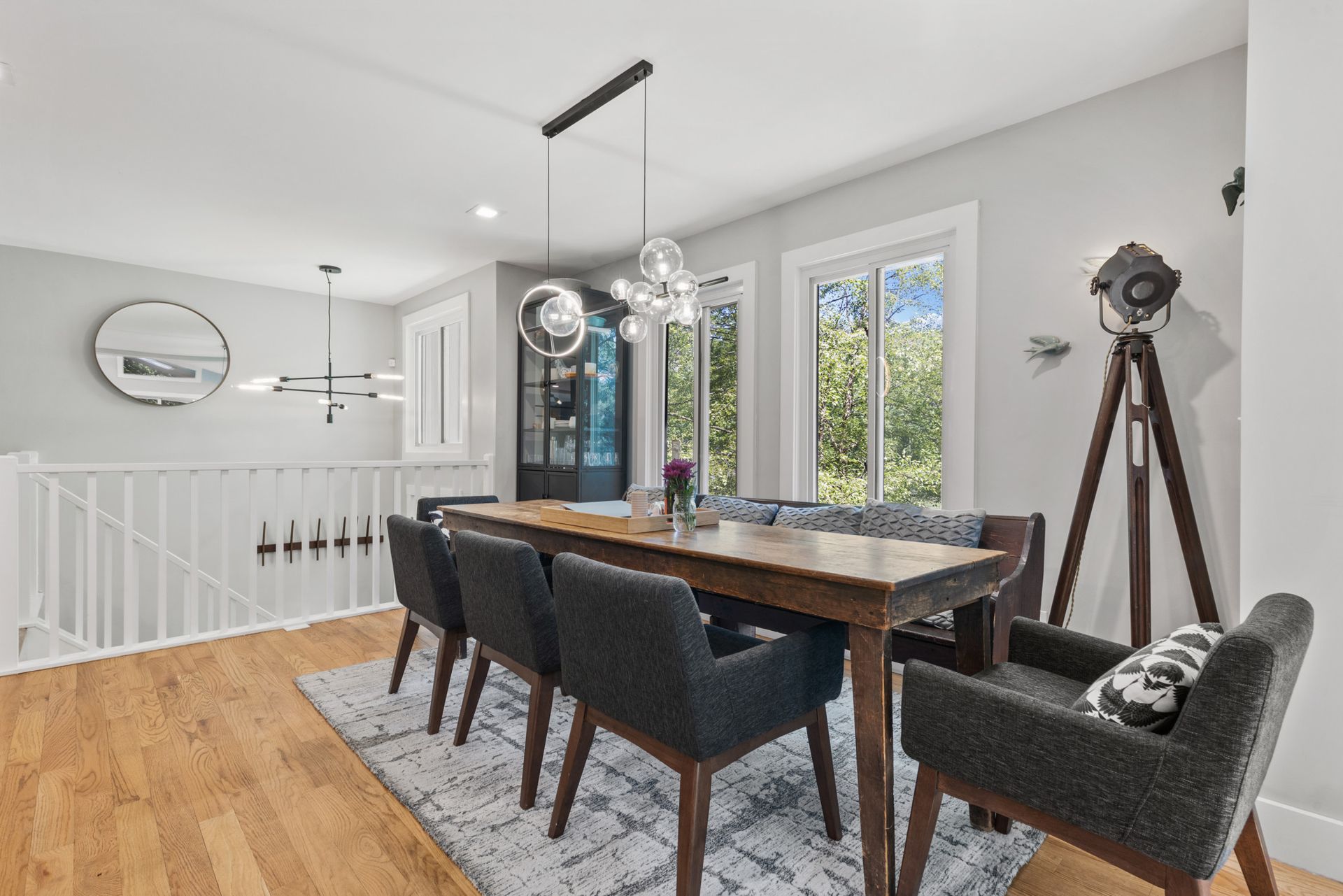 Contemporary kitchen with island and open layout