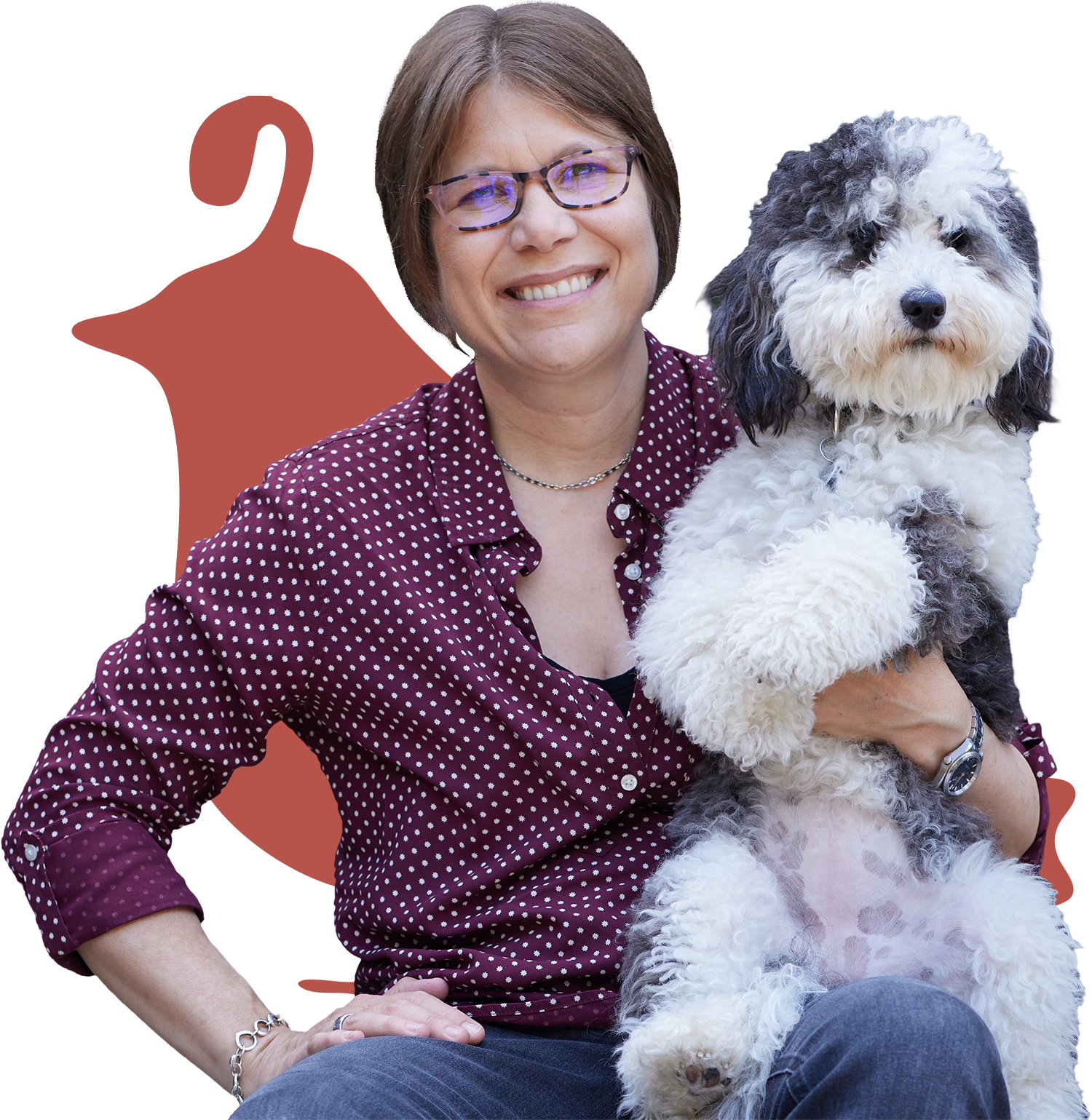 Lisa Wise and her dog