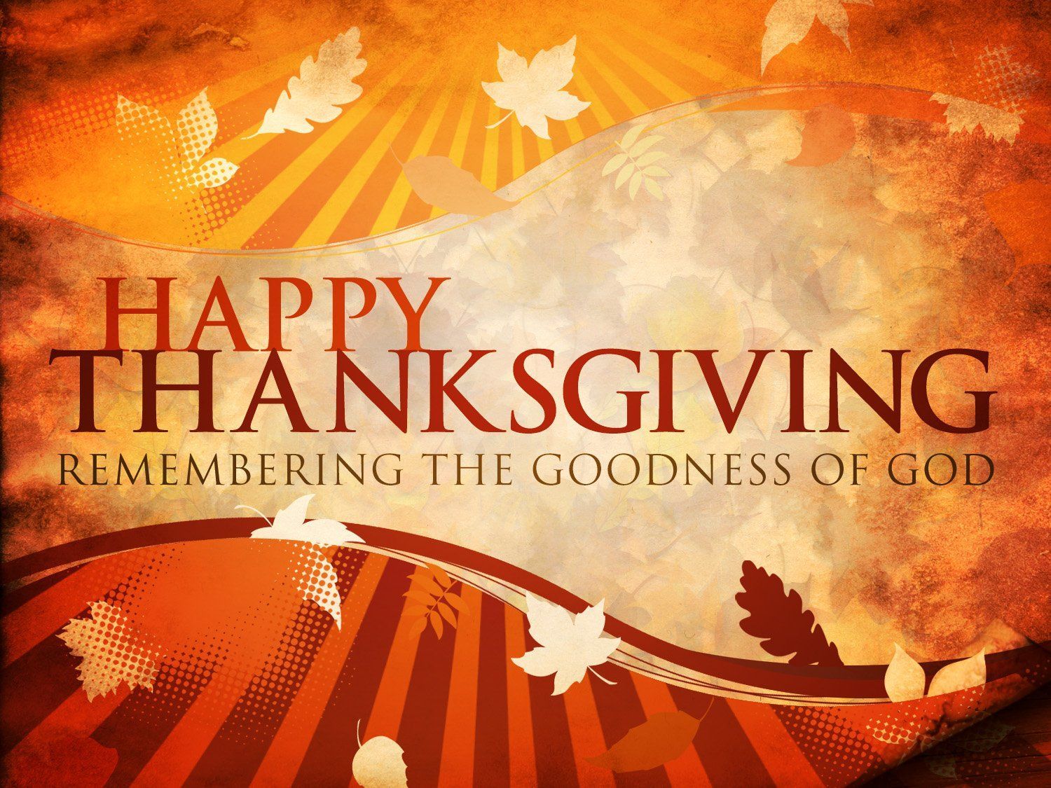 A poster that says happy thanksgiving remembering the goodness of god