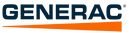 Generac logo with dark blue text and orange underline.