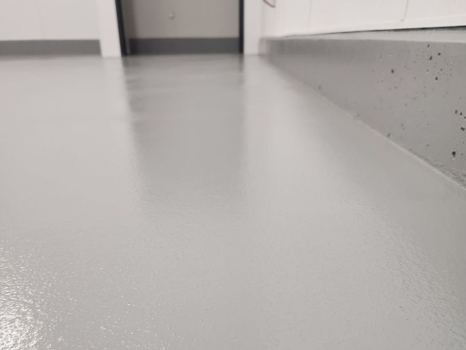 Interior with industrial flooring solution