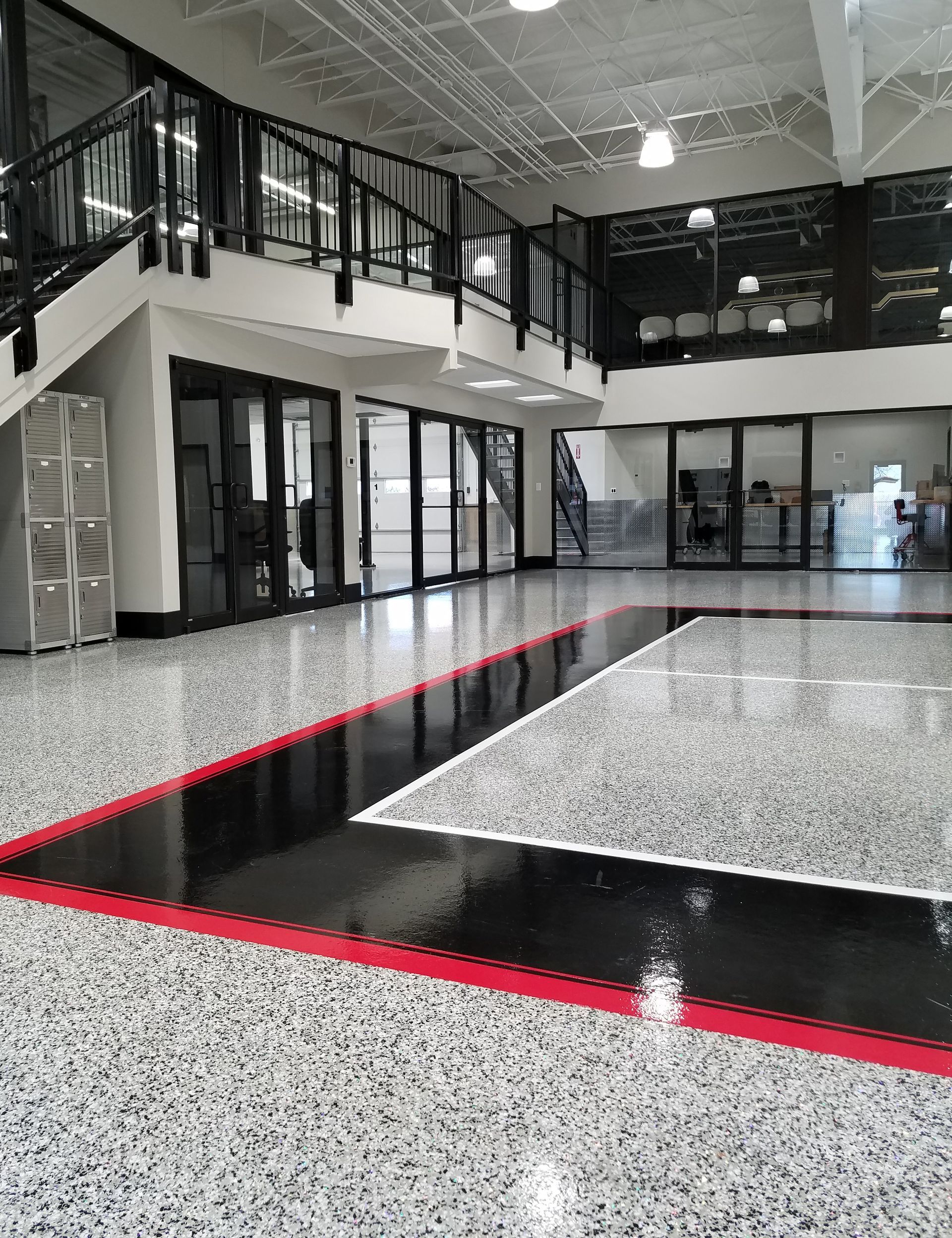 Custom epoxy floor for office and multipurpose area