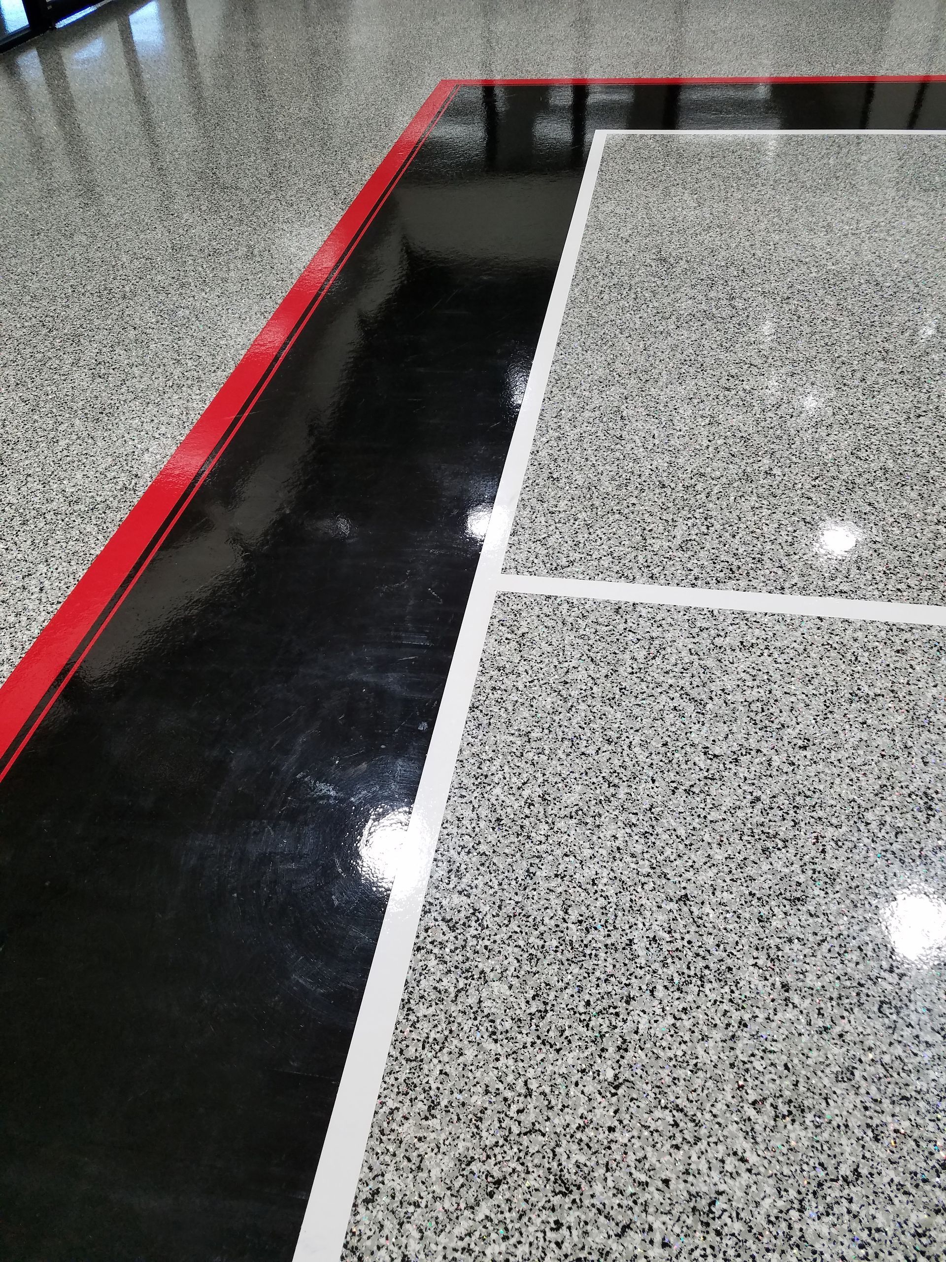 Custom epoxy floor for office and multipurpose area