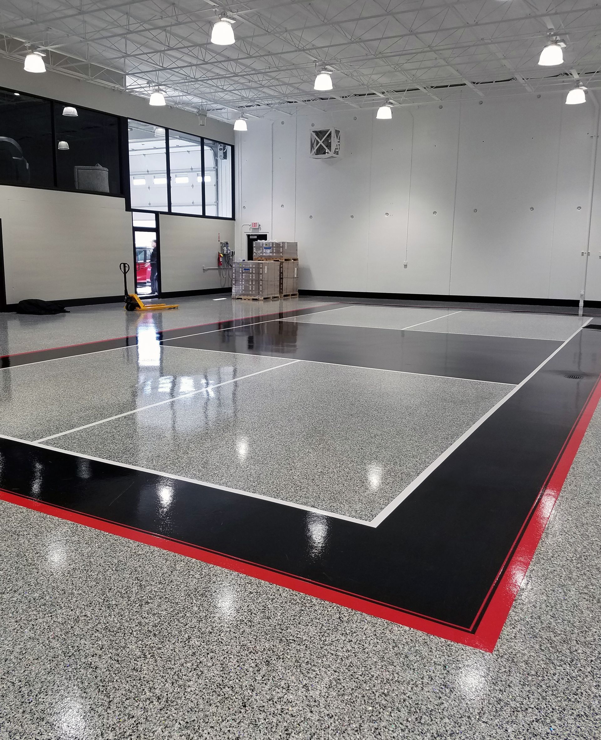 Custom epoxy floor for office and multipurpose area