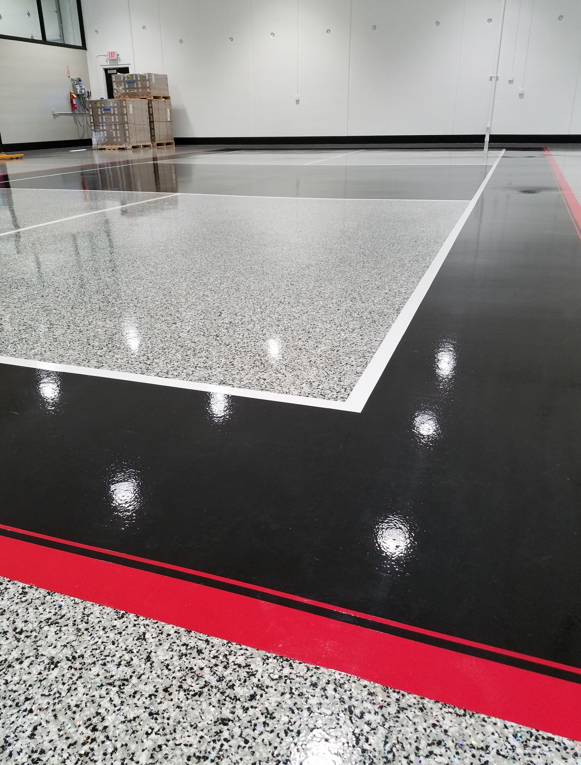 Custom epoxy floor for office and multipurpose area