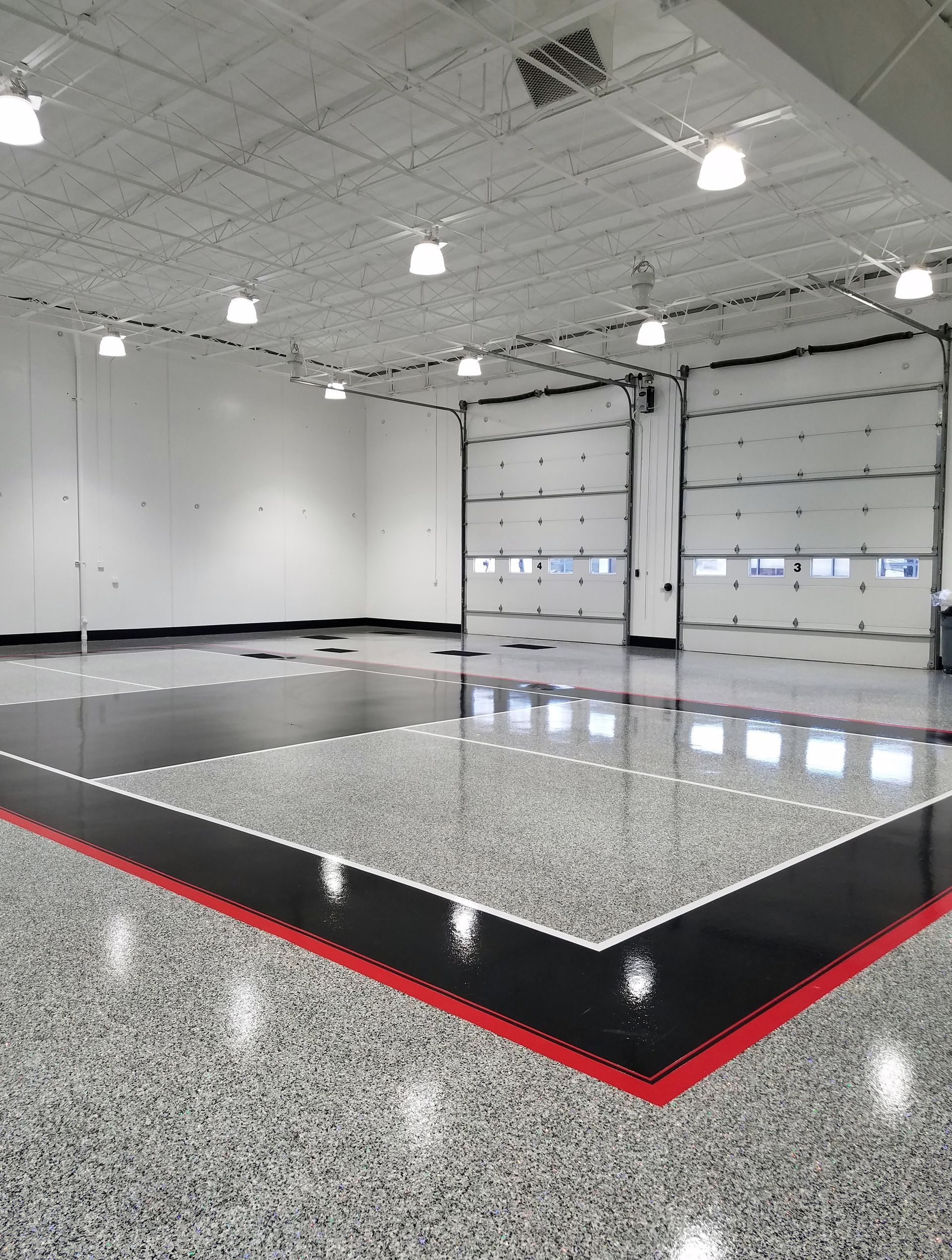Custom epoxy floor for office and multipurpose area