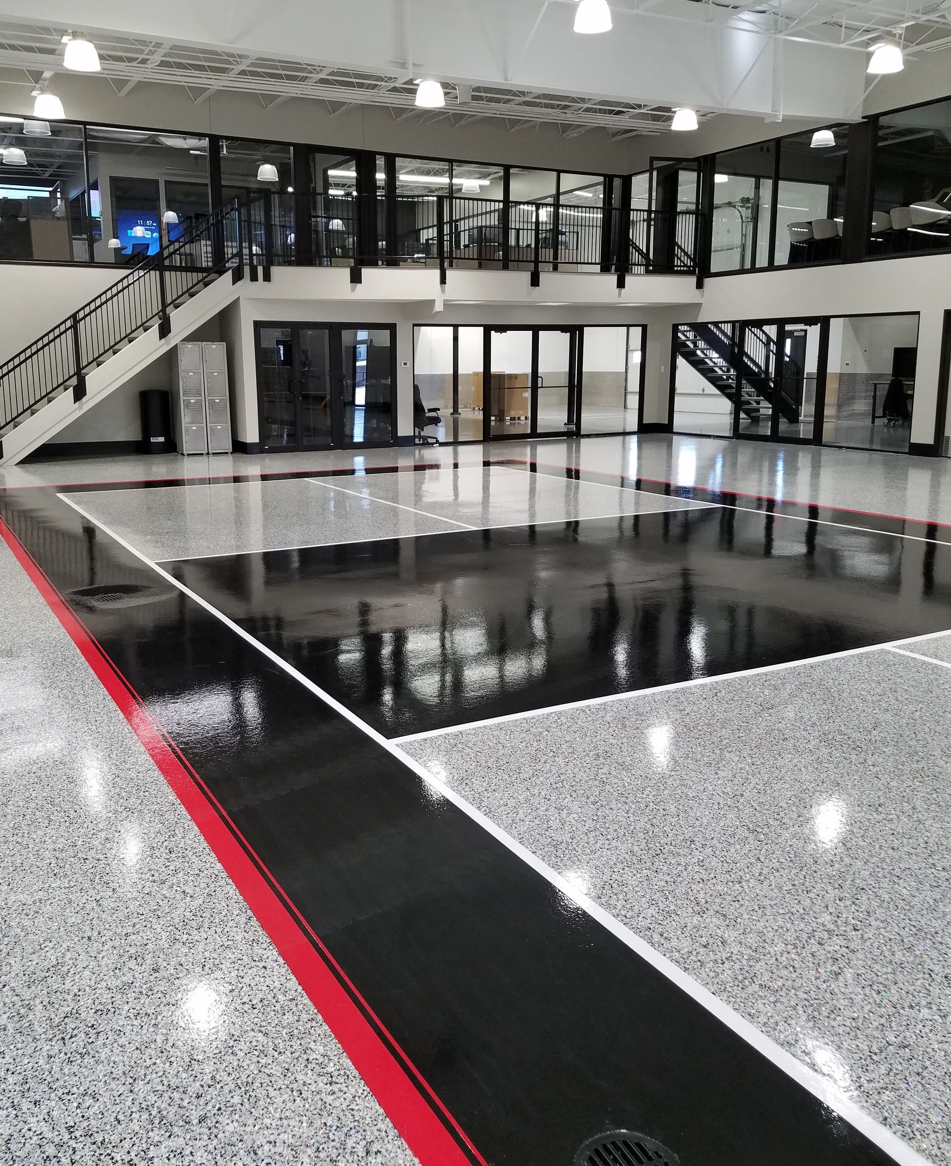 Custom epoxy floor for office and multipurpose area