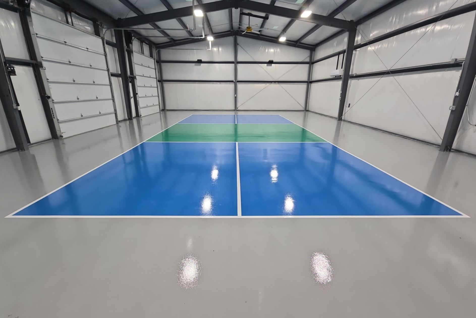 Custom epoxy floor and pickleball court