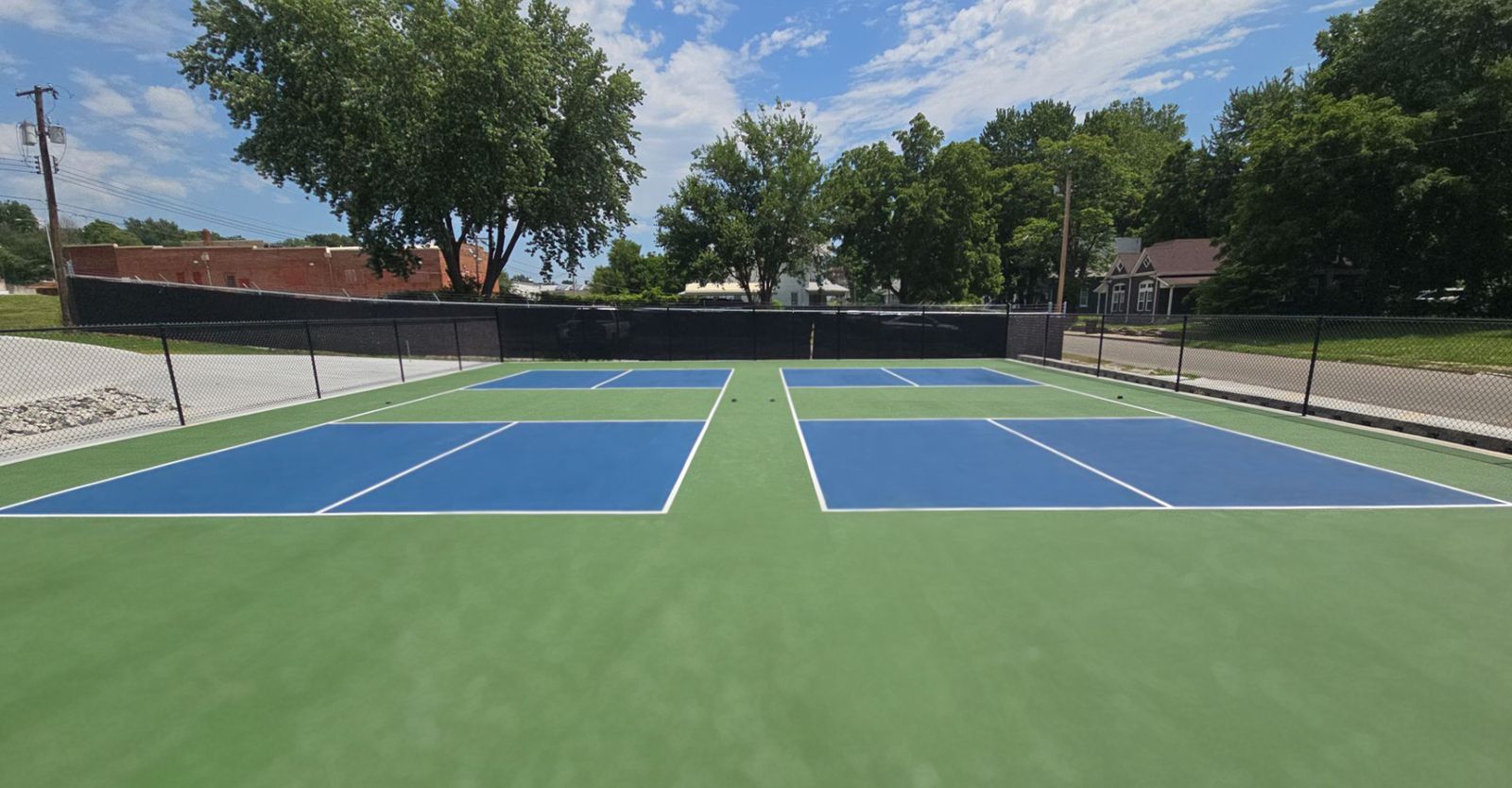 Custom exterior pickleball court