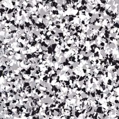 Full-flake epoxy floor color sample swatch
