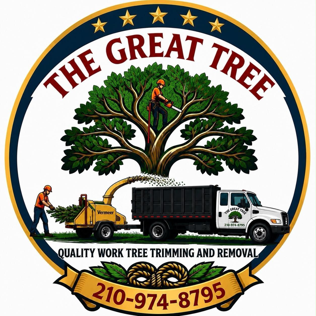 Logo for EverRoot Tree Service: A green tree silhouette above the company name in green and brown text.