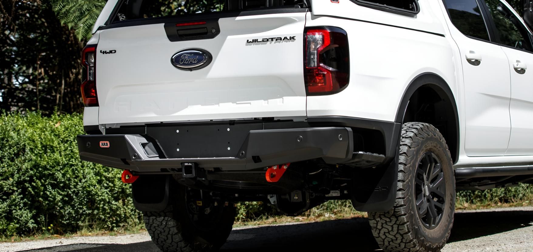 A White Ford Ranger Is Parked On The Side Of The Road — Tech Tune Automotive and 4x4 ARB In Innisfail, QLD