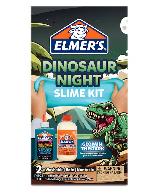 Dinosaur night slime kit
