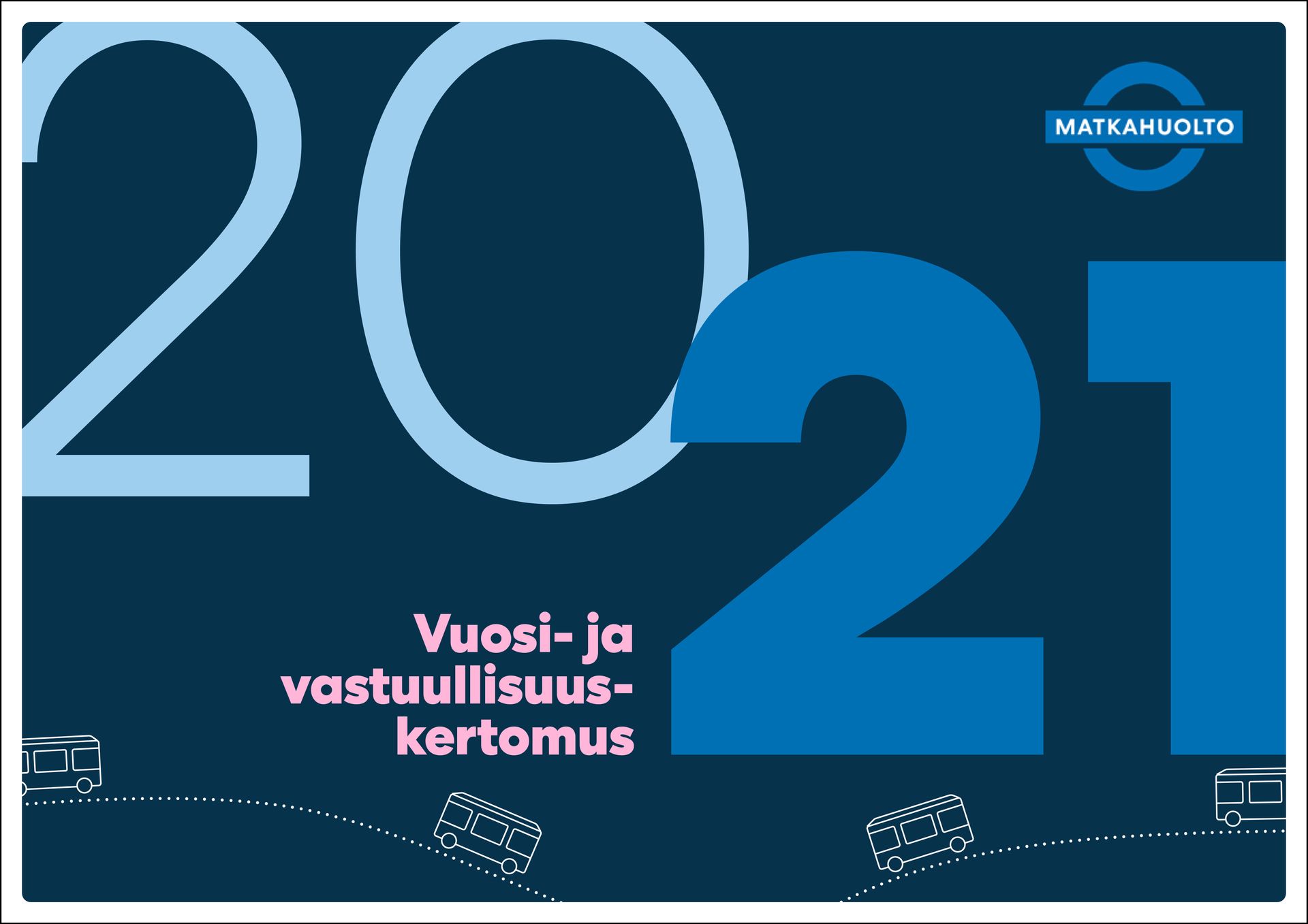 Vuosikertomus Matkahuolto 2021 I Suunnittelu ja taitto Aini Design Oy
