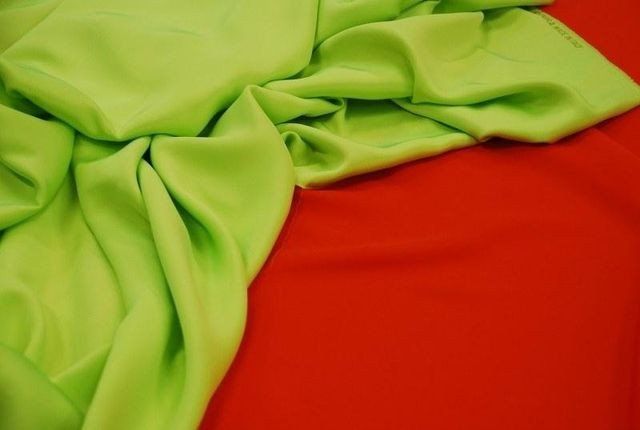 apple green and orange fabrics