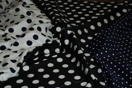 choice of fabrics in various patterns