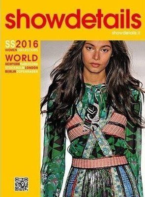 copertina rivista con modella