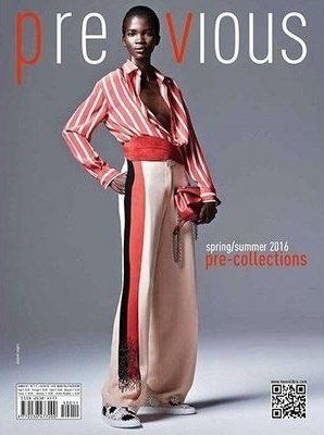 copertina con modella